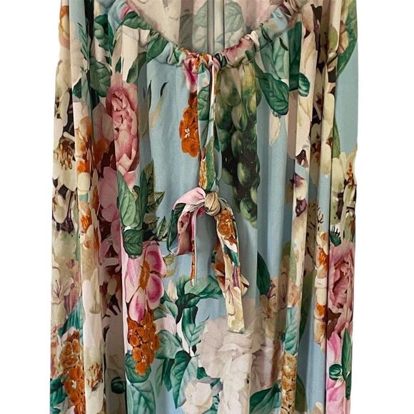 Cara Cara Marion Dress Twisted Open-Back Floral Halter Silk Chiffon Maxi Size XL - Picture 5 of 13